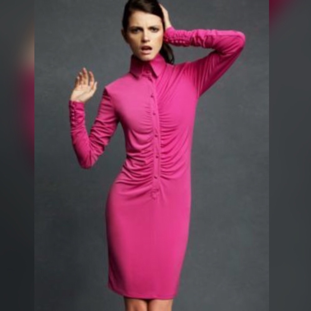 Karl Lagerfeld for Macy’s Long Sleeve Ruched Dress